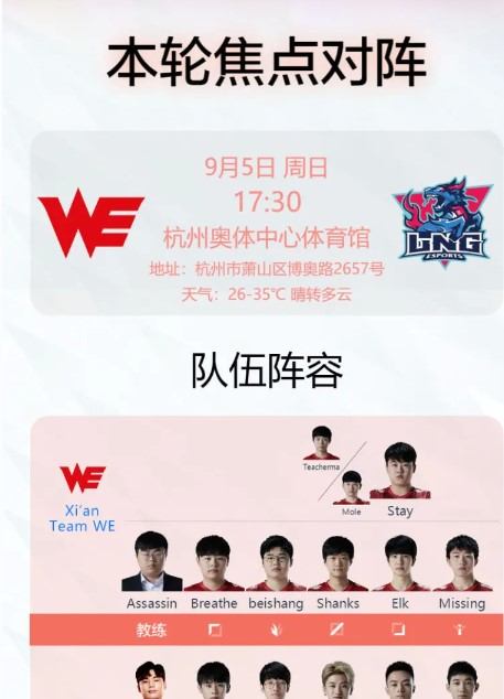 英雄联盟实时赛事数据更新 WE vs LNG官博发布资格赛数据