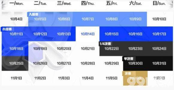 英雄联盟s11全球总决赛什么时间 s11全球总决赛时间表一览