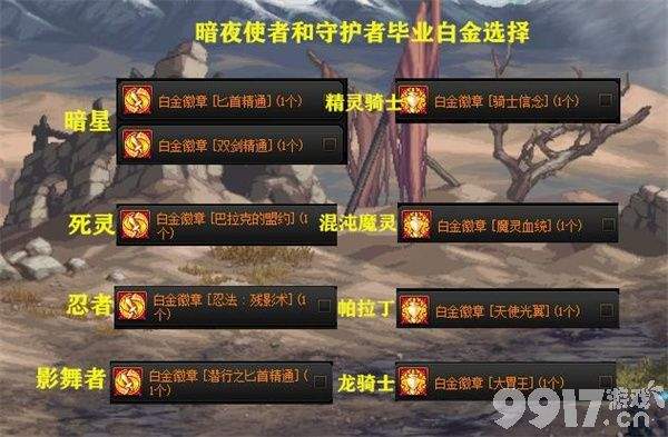 DNF全职业白金徽章如何选择 全职业白金徽章选择指南  第8张