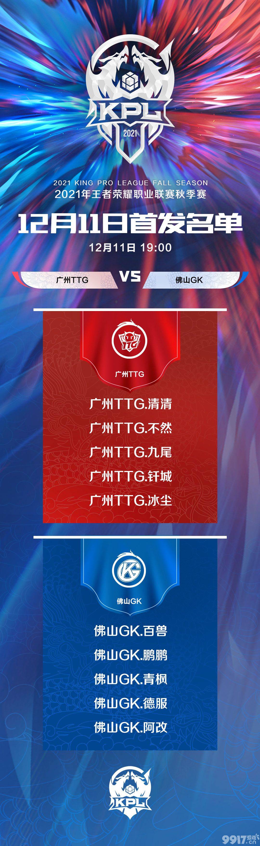 12.11日首发，GK数据全面垫底，TTG能否延续状态，进入四强？