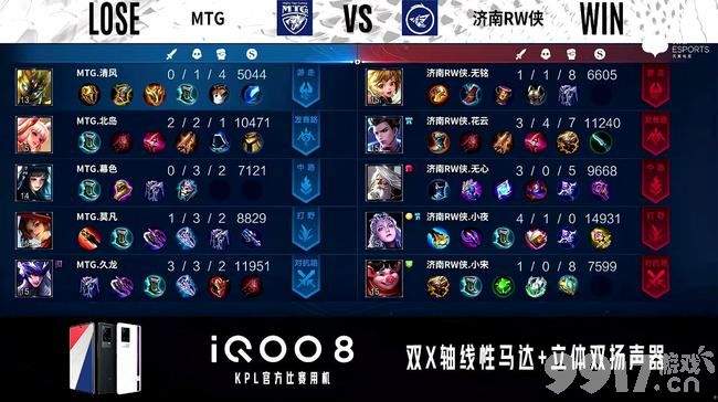 RW击败MTG MTG高开低走，秋季赛首个MVP被小宋拿了