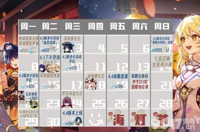 《原神》4.4自选皮肤界面曝光，又有4星角色升5星！