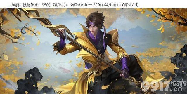《王者荣耀》体验服亚瑟廉颇小重做，版本之子嫦娥大幅调整